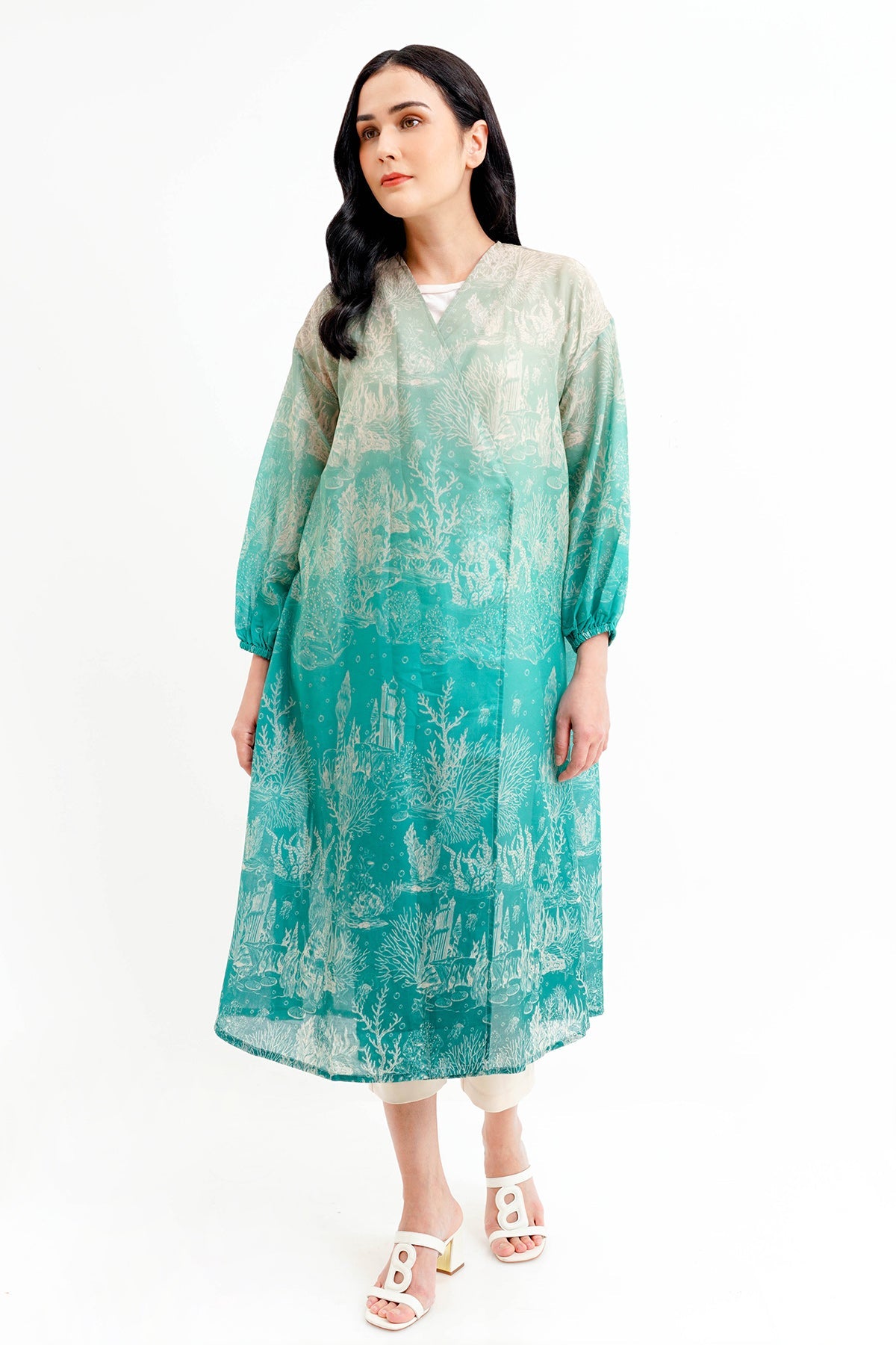 El Mar Minorca Wrap Long Outer - Aqua