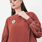 Rachel Velvet Blouse - Brick