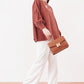 Rachel Velvet Blouse - Brick