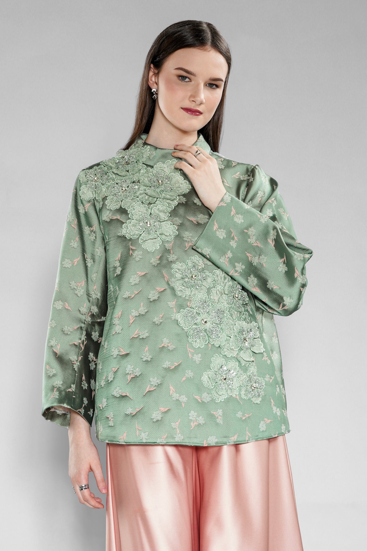 Prisha Jacquard Shirt - Sage