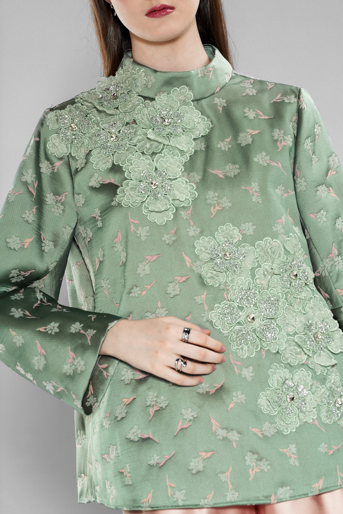 Prisha Jacquard Shirt - Sage