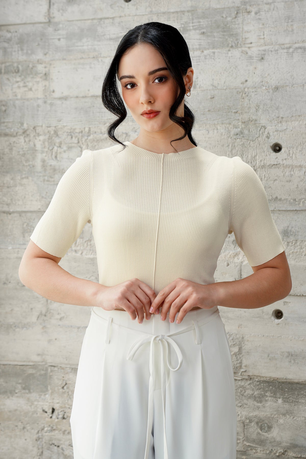 Luana Knit Top - Ivory