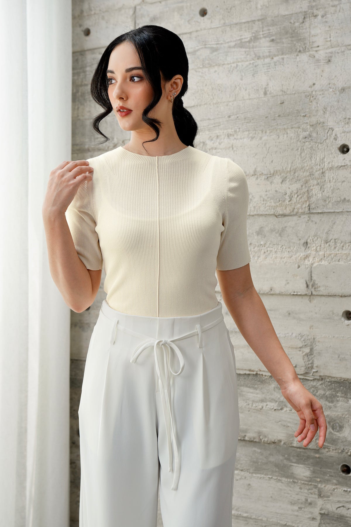 Luana Knit Top - Ivory