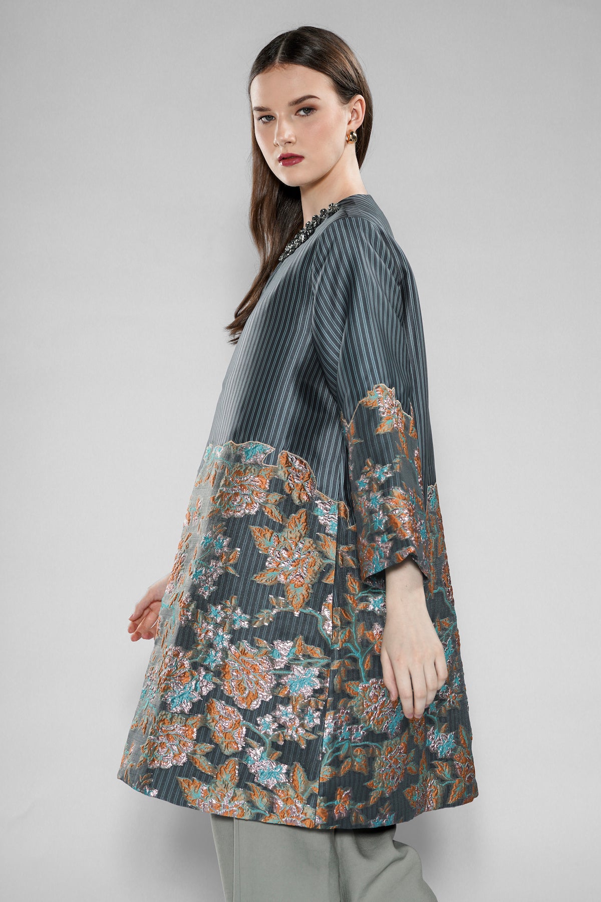 Miciela Jacquard Outer - Charcoal