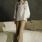 Kalea Embroidery Stripe Shirt - Cashmere