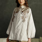 Kalea Embroidery Stripe Shirt - Cashmere