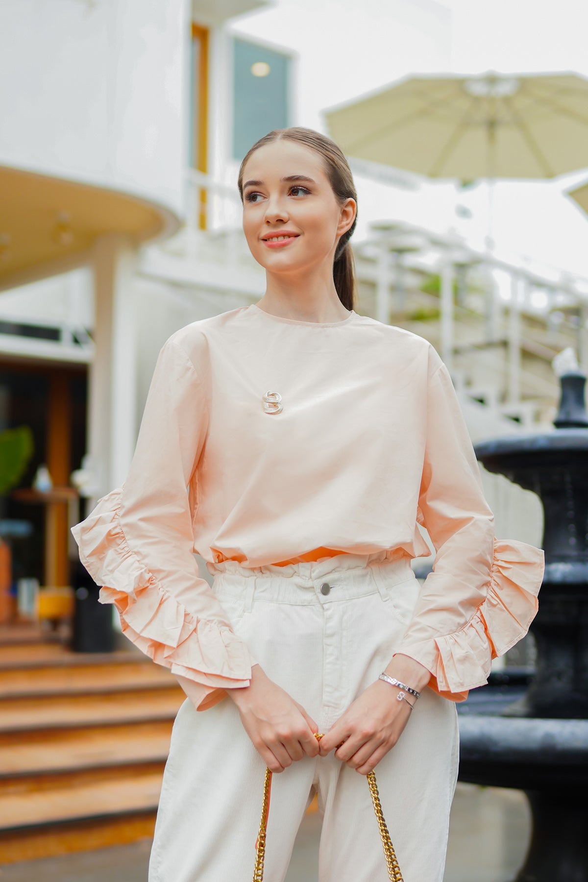 Mary Blouse - Peach