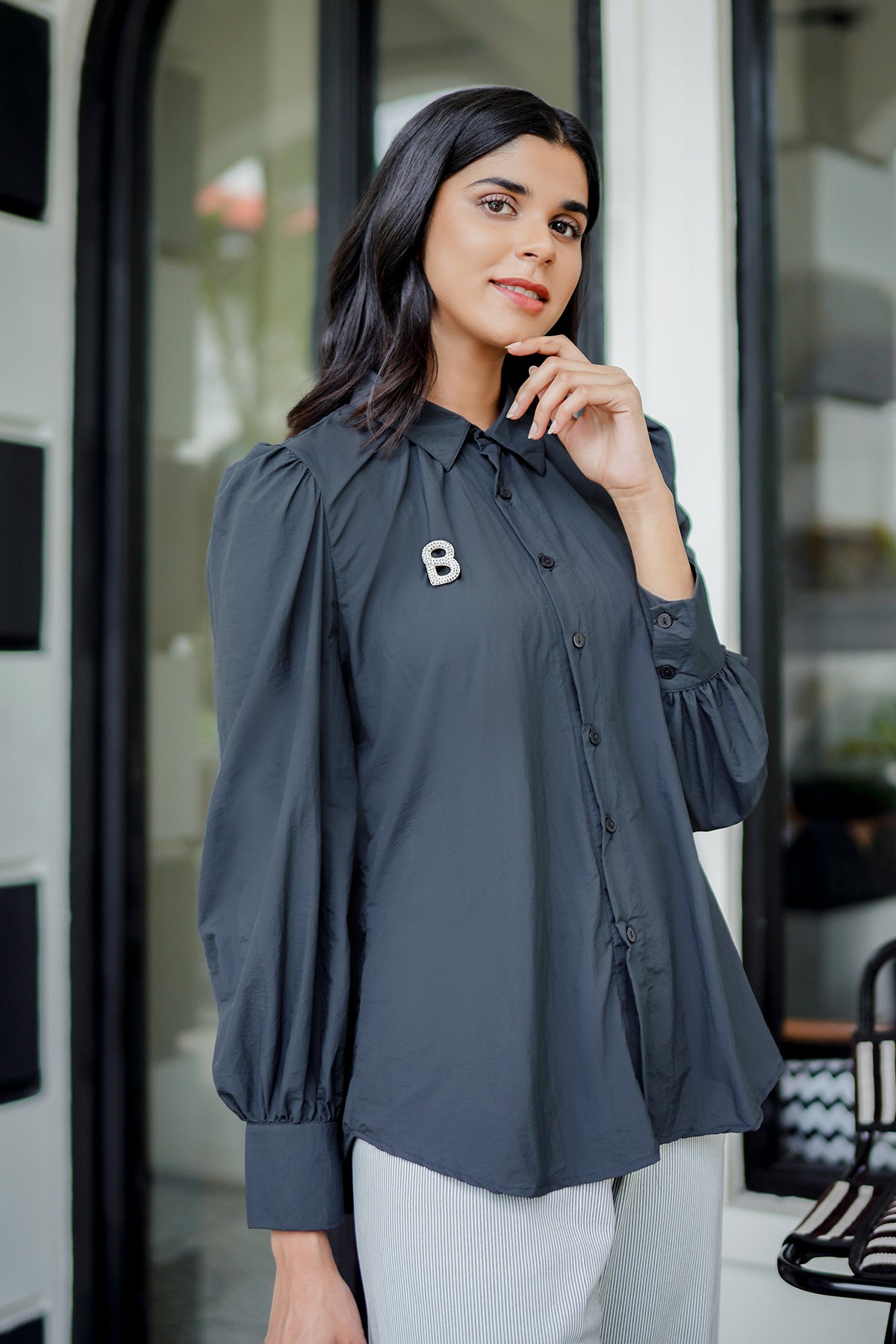 Karine Shirt - Dark Grey