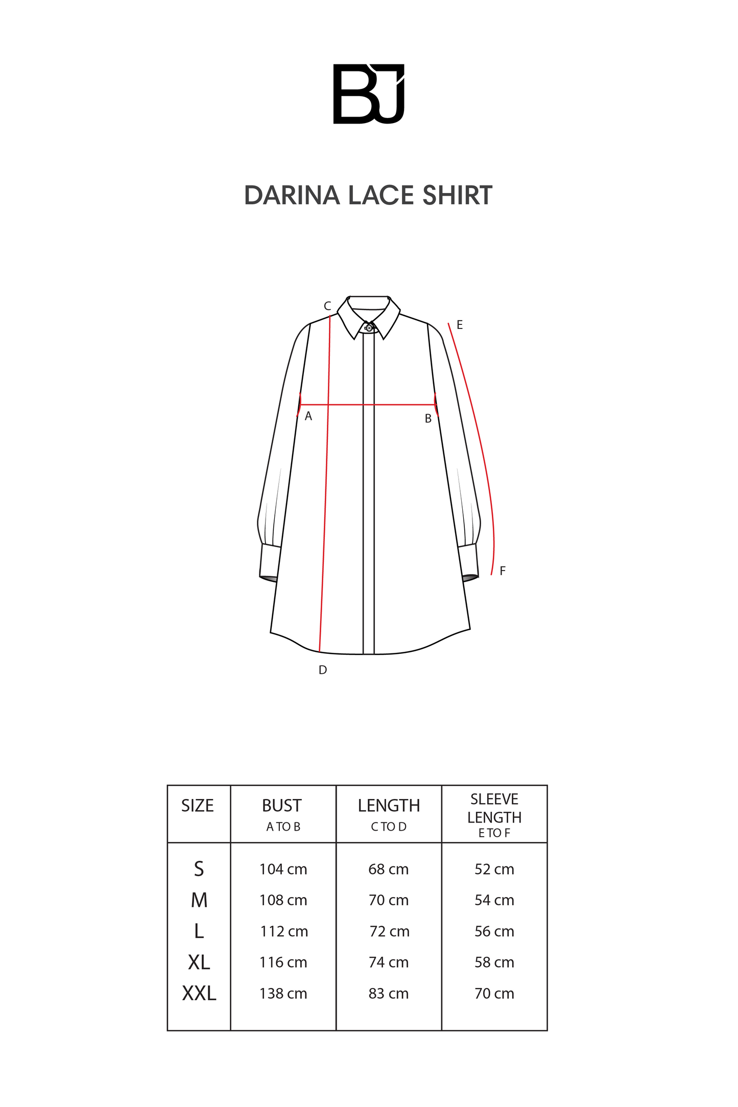 Darina Lace Shirt - Black