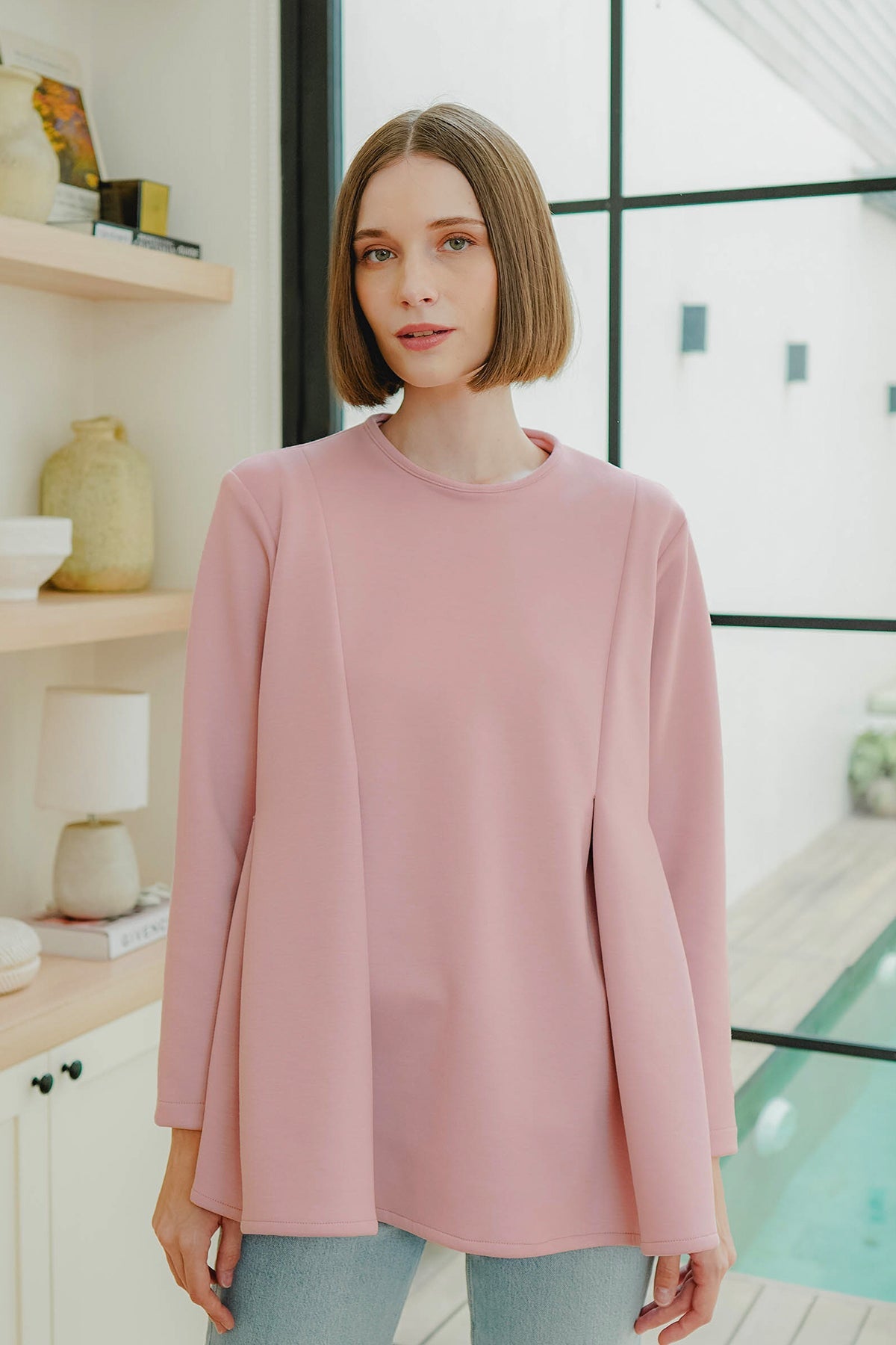 Deana Pleated Blouse - Pink