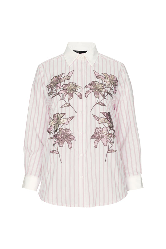 Dionna Embroidery Shirt - Pink