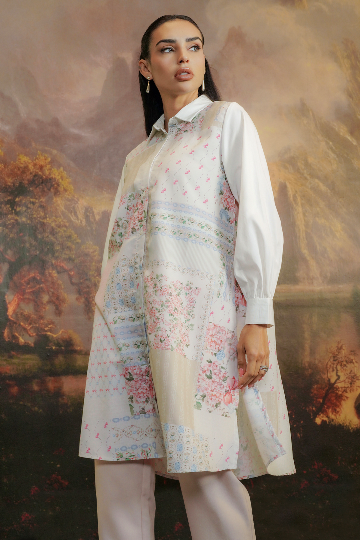 Enchantia Tunic Shirt - Pearl