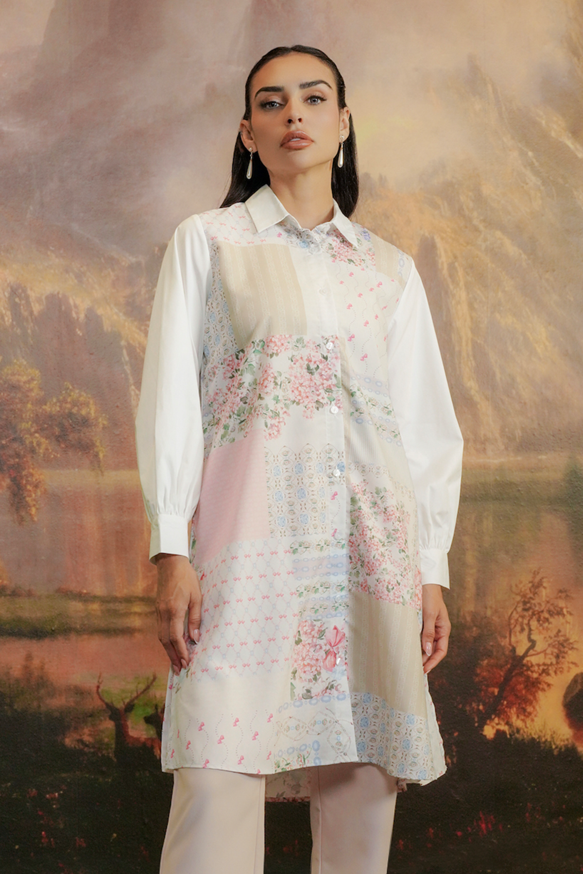 Enchantia Tunic Shirt - Pearl