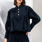 Estelle Puffy Shirt - Navy