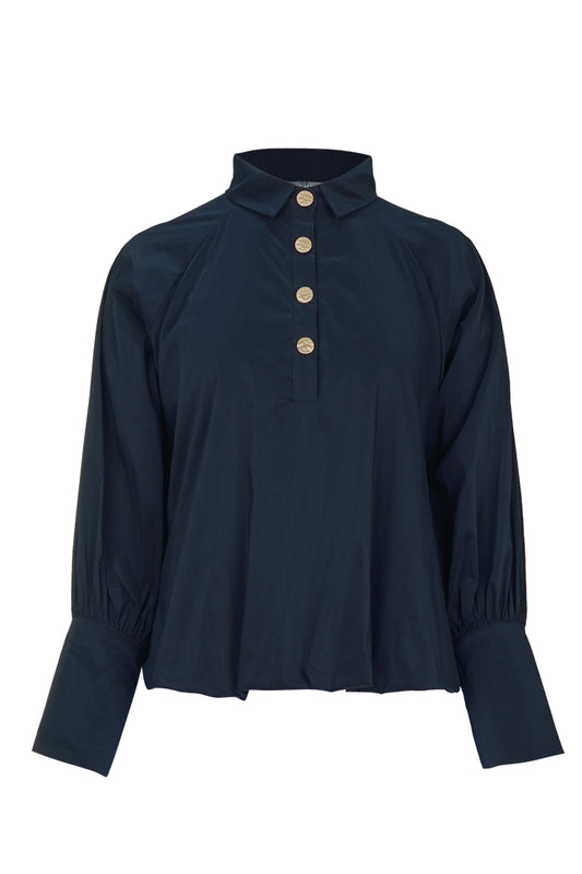 Estelle Puffy Shirt - Navy