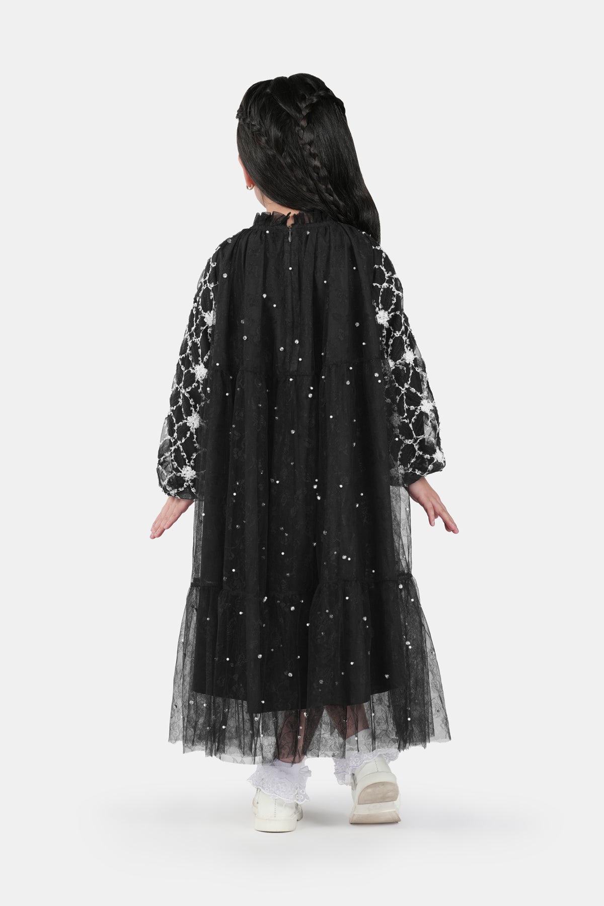 Ethereal Tier Kids Dress - Black