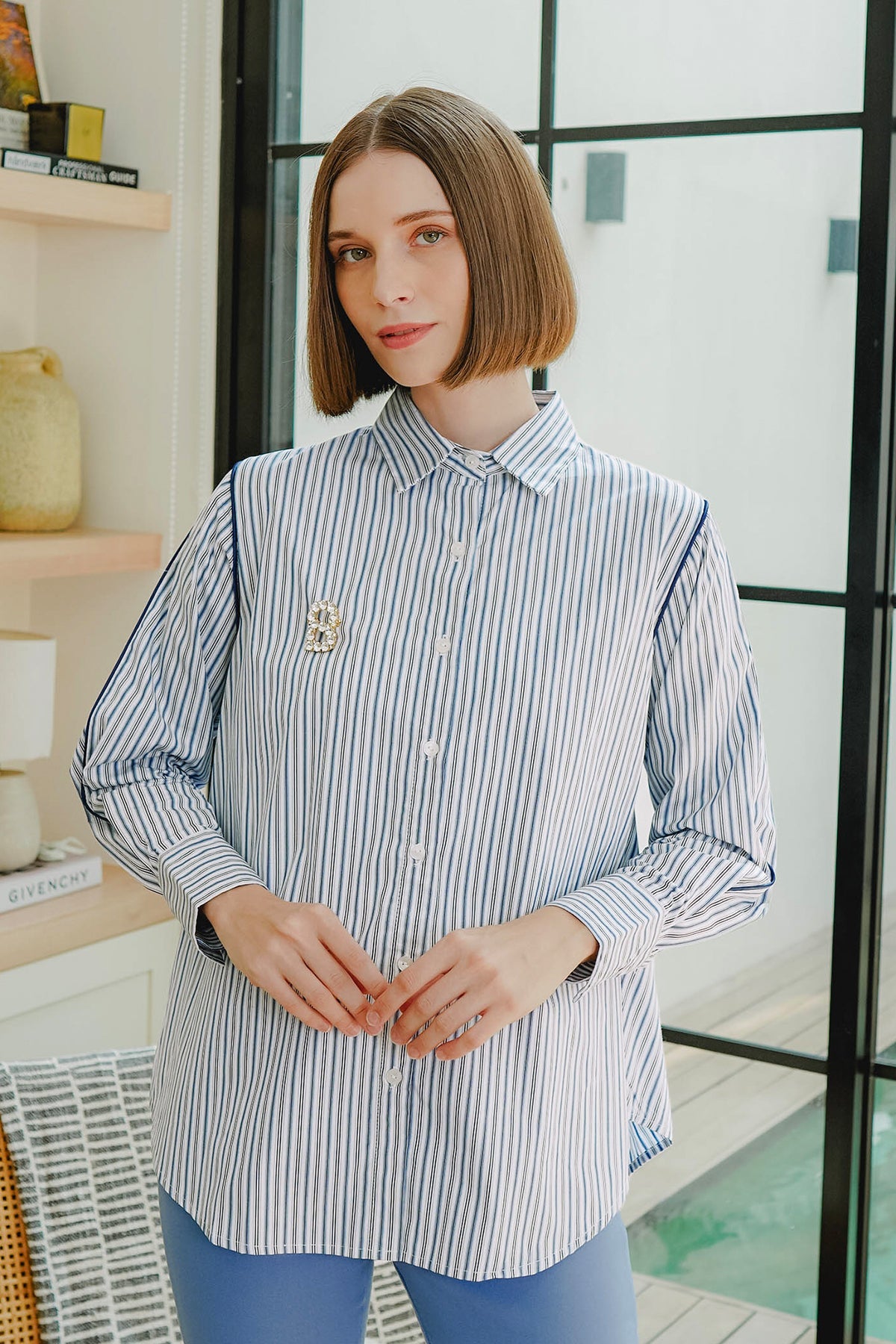 Evva Striped Shirt - Blue