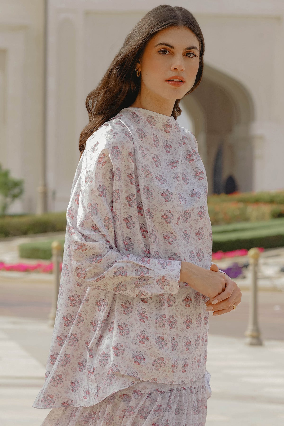 Festive Drapery Blouse - Ivory