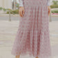 Festive Maxi Skirt - Peach