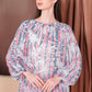 Floral Stripes Blouse - Blue