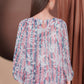 Floral Stripes Blouse - Blue