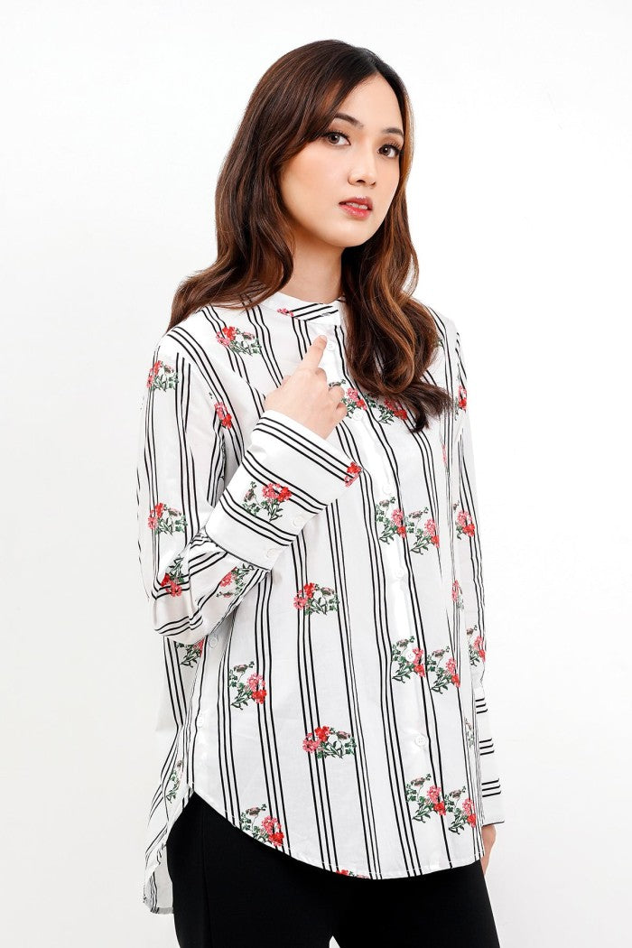 Florie Shirt - Black Stripes