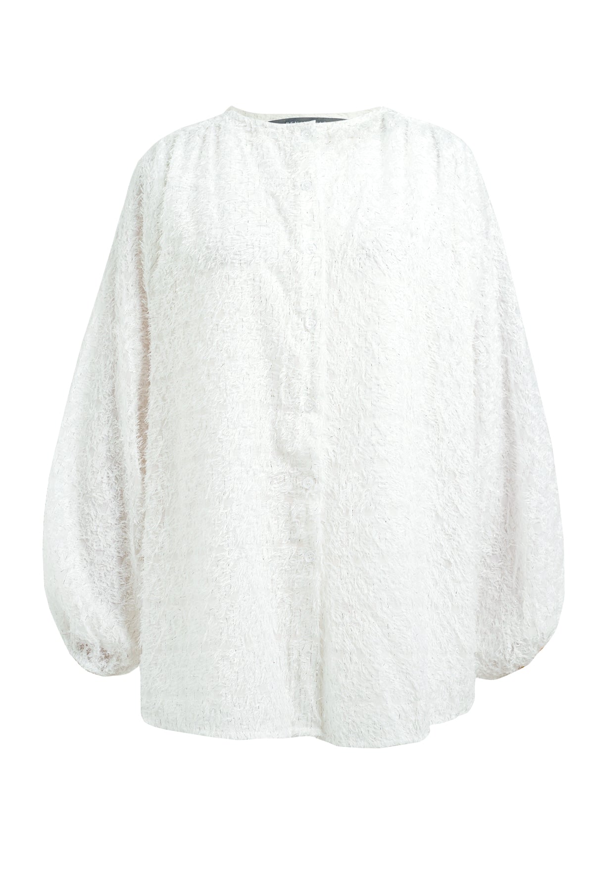 Flowing Fur Shirt - White