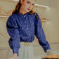 Gilly Gathered Shirt - Blue