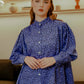 Gilly Gathered Shirt - Blue