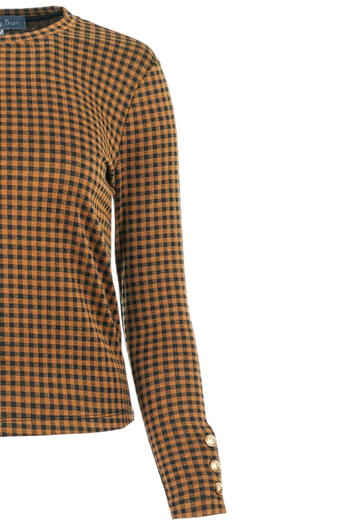 Gingham Top - Pumpkin