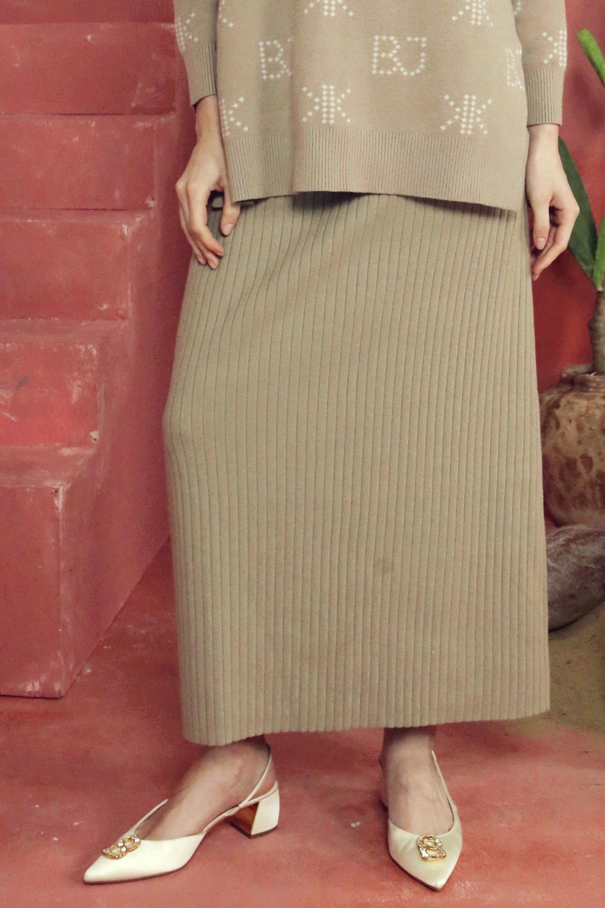 Khanum Knit Skirt - Oat