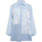 Jeslyn Embroidery Shirt - Blue