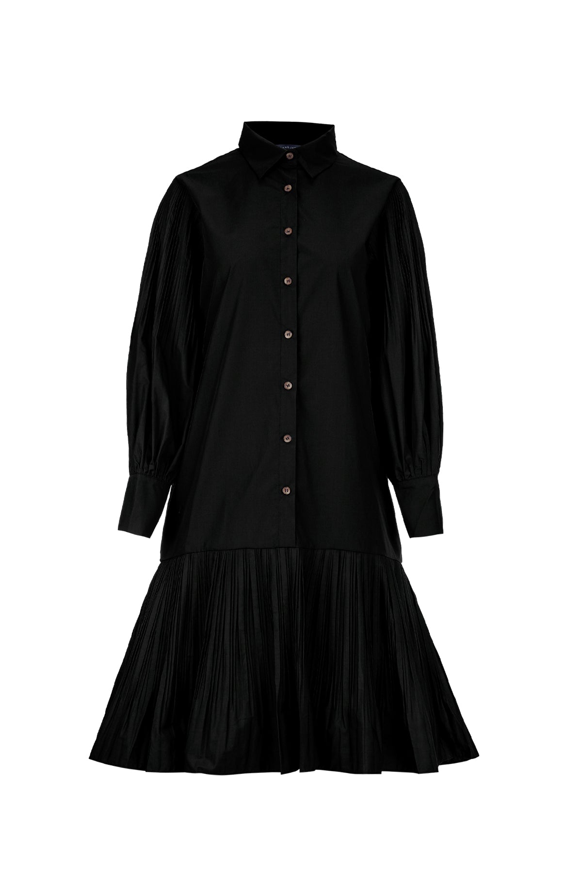 Kia Pleated Tunic - Black