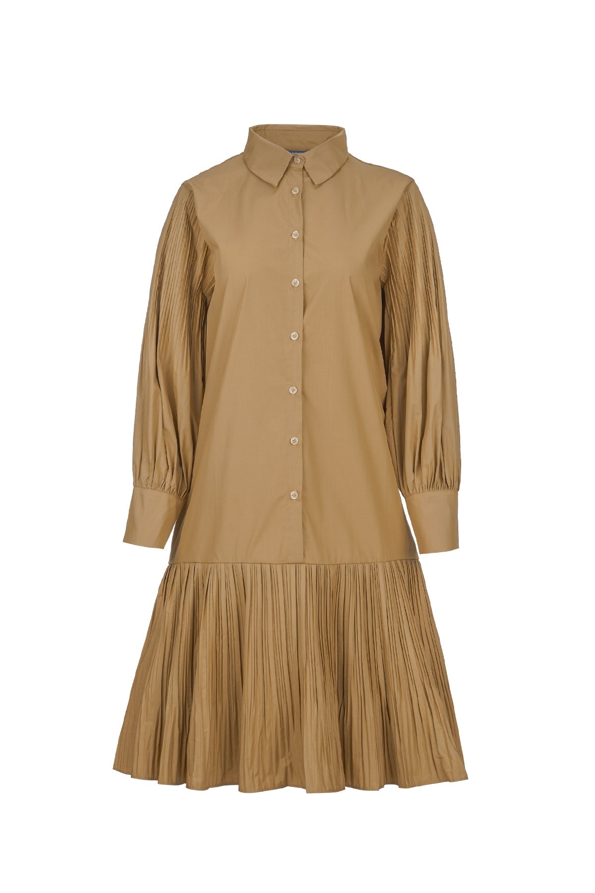 Kia Pleated Tunic - Brown