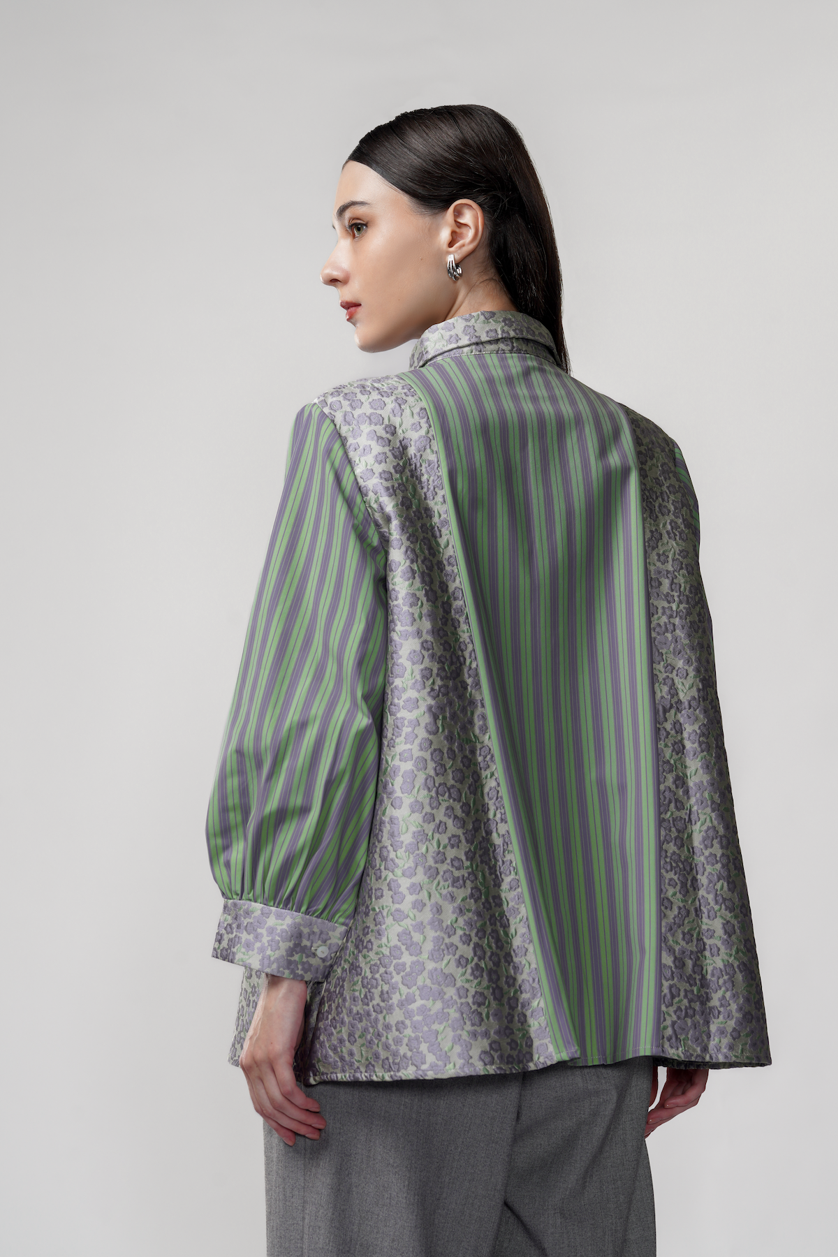 Kaelyn Jacquard Shirt - Herbs