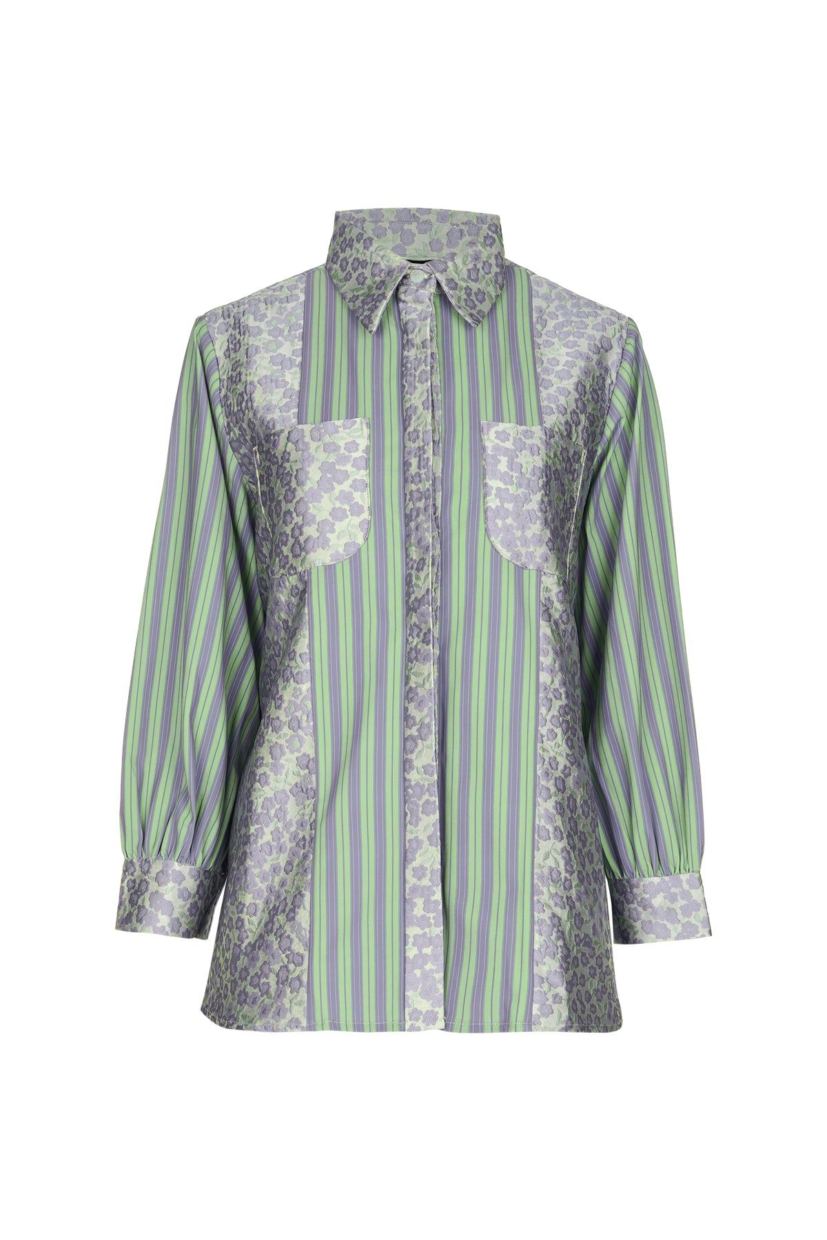 Kaelyn Jacquard Shirt - Herbs