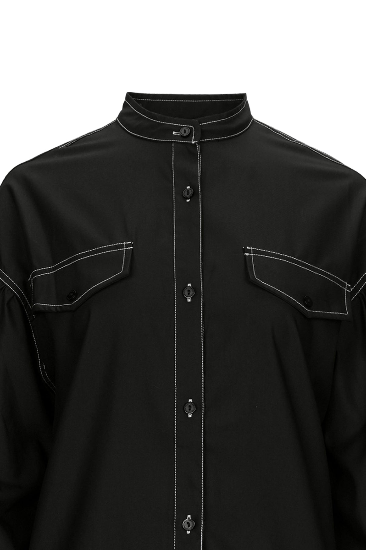 Kaia Stitches Shirt - Black