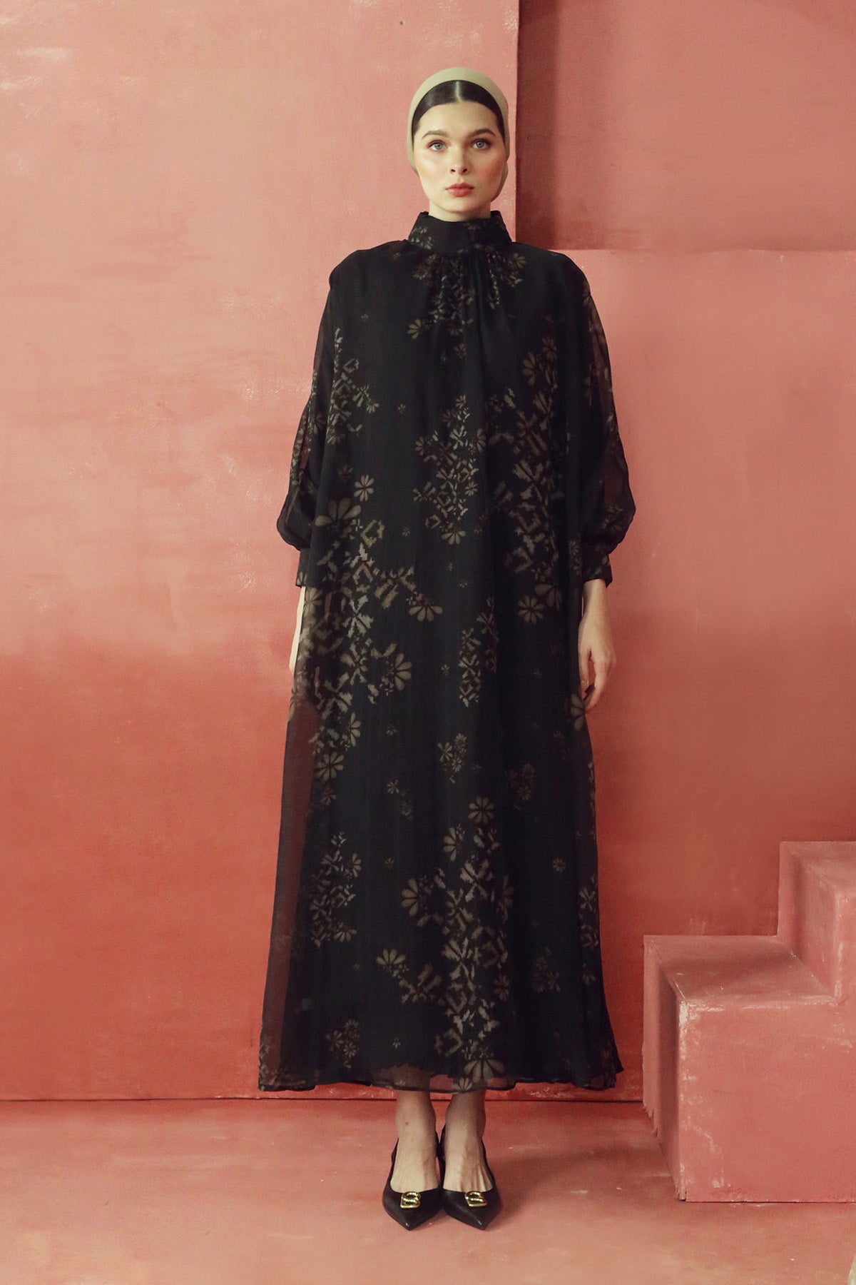 Khanum Sheer Maxi Dress - Black