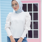 White Audy Blouse with Puff Sleeves