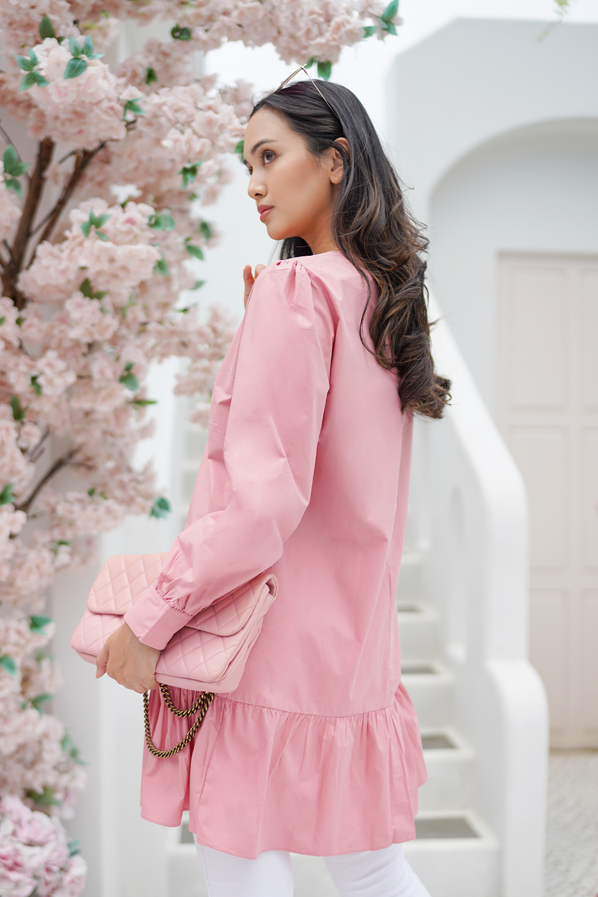 Pink Alina Midi Dress