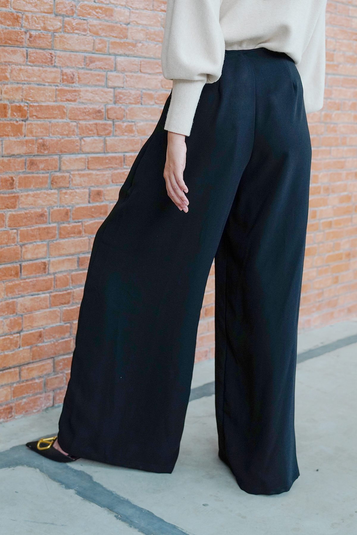 Black Wide Leg Trousers