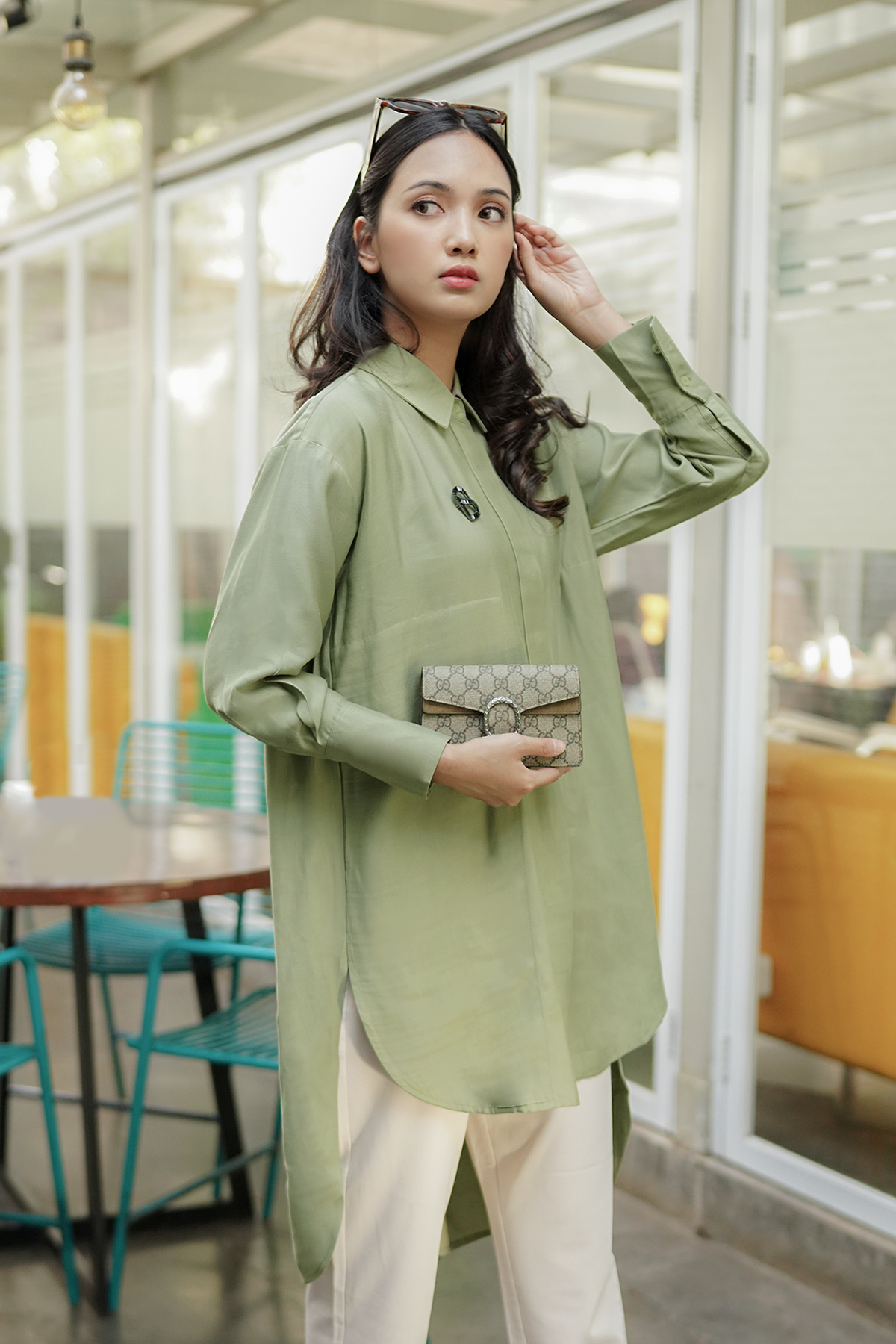 Green Yola Oversized Shirt