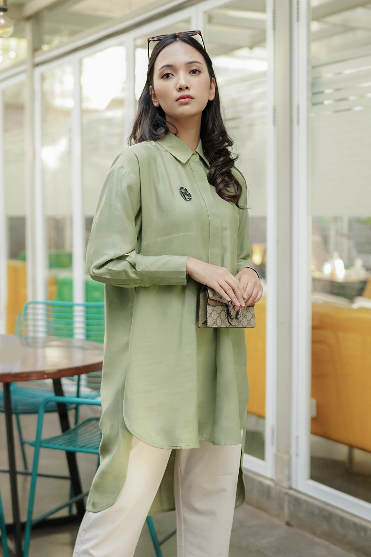 Green Yola Oversized Shirt