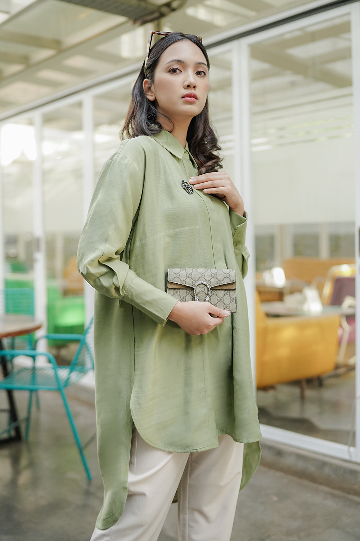 Green Yola Oversized Shirt