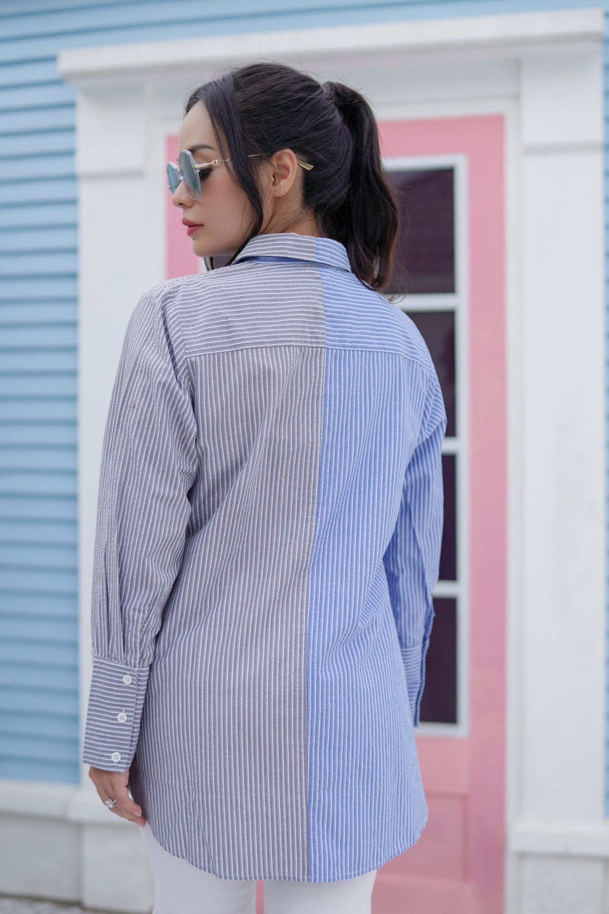 Two-Tone Stripe Shirt