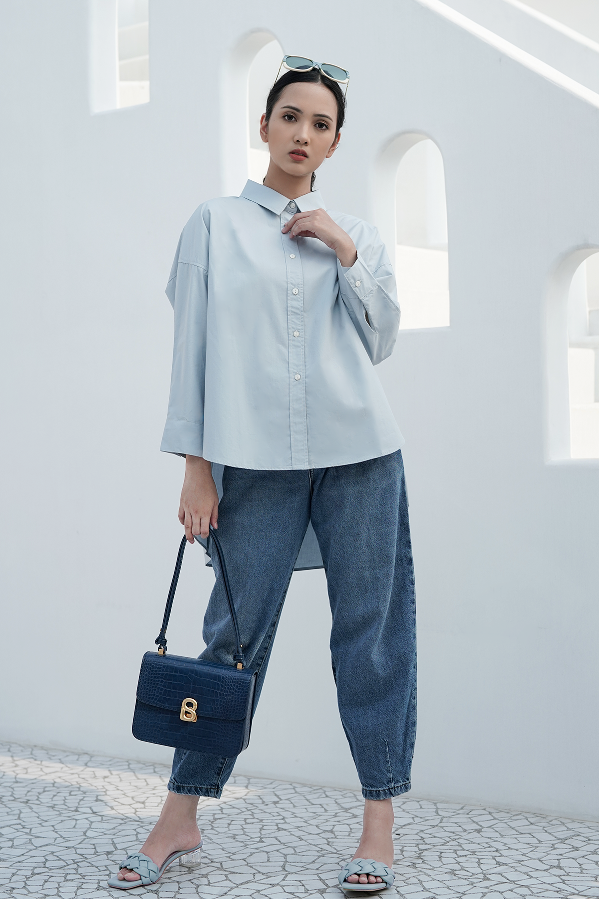 Dusty Blue Eola Shirt