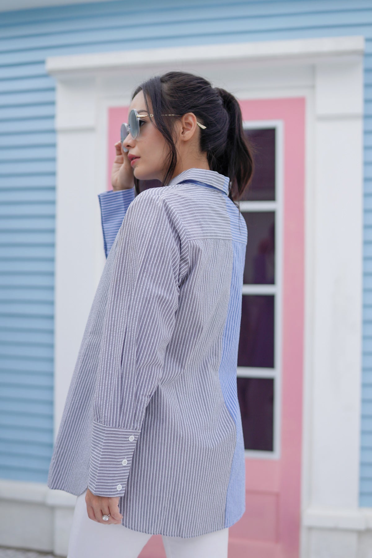 Two-Tone Stripe Shirt