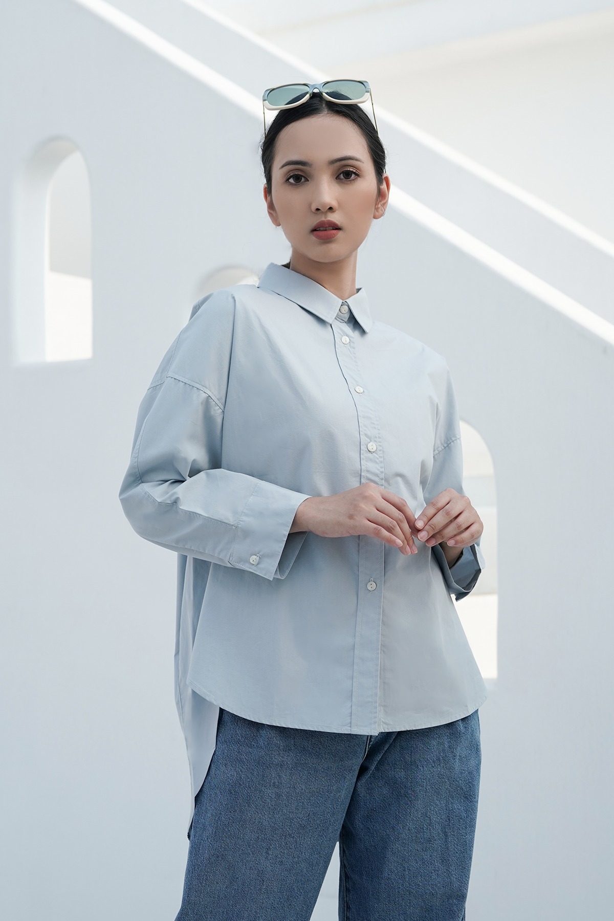 Dusty Blue Eola Shirt