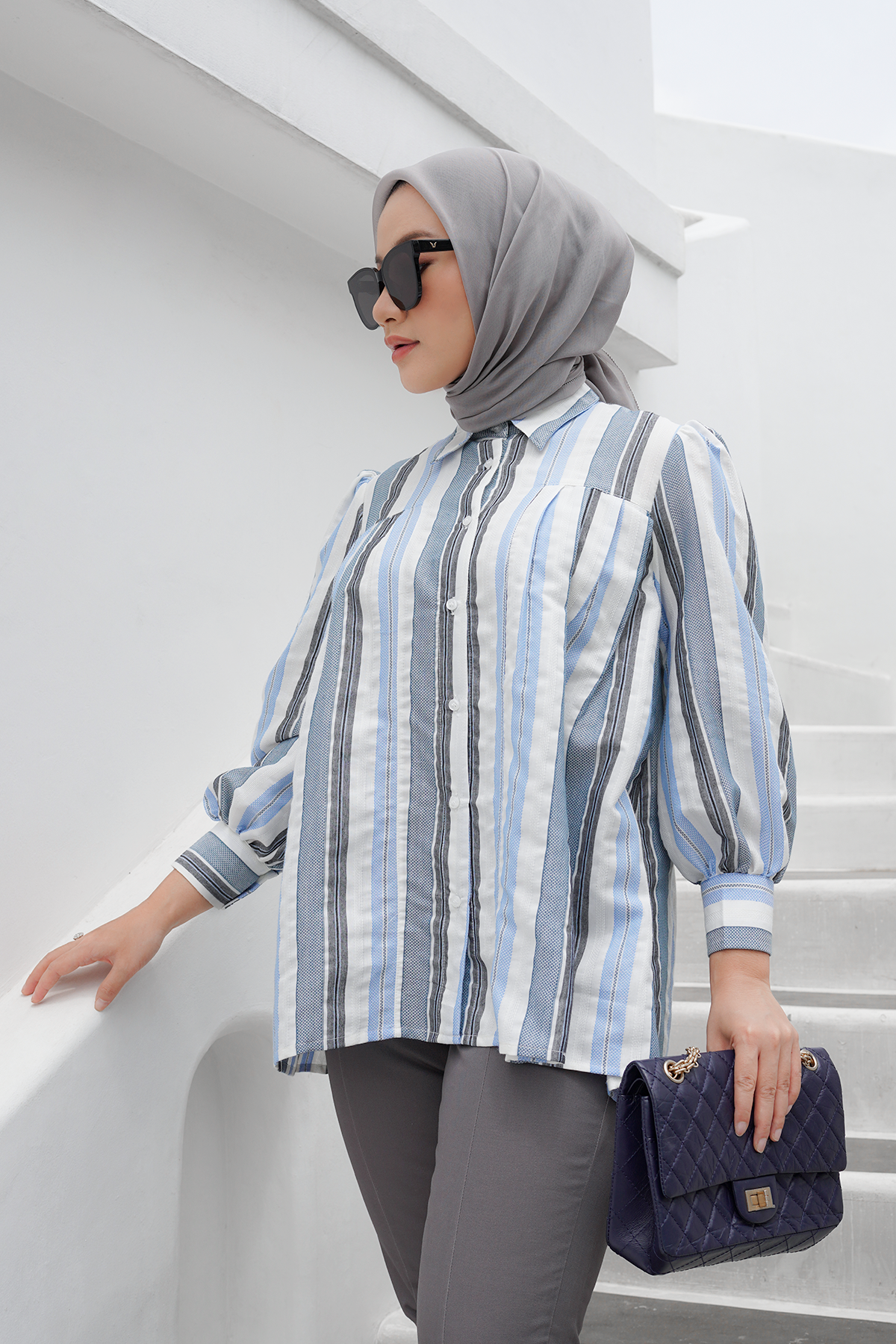 Blue Grey Alva Shirt