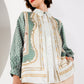 Luminosa Mix Lace Shirt - Antique Green